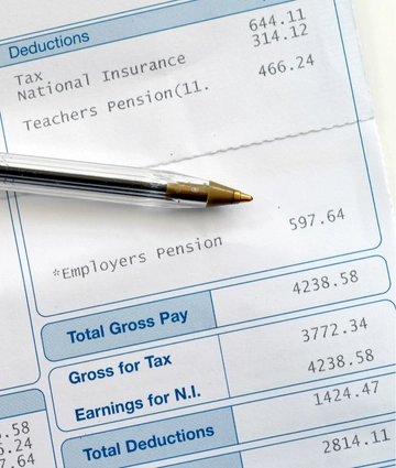 Illustration d'une fiche de paie